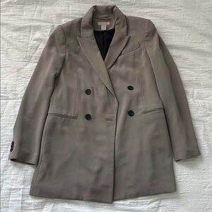H&M Women's Double-Breasted Grey Blazer